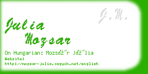 julia mozsar business card